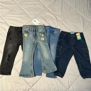 NWT and used kids jeans bundle